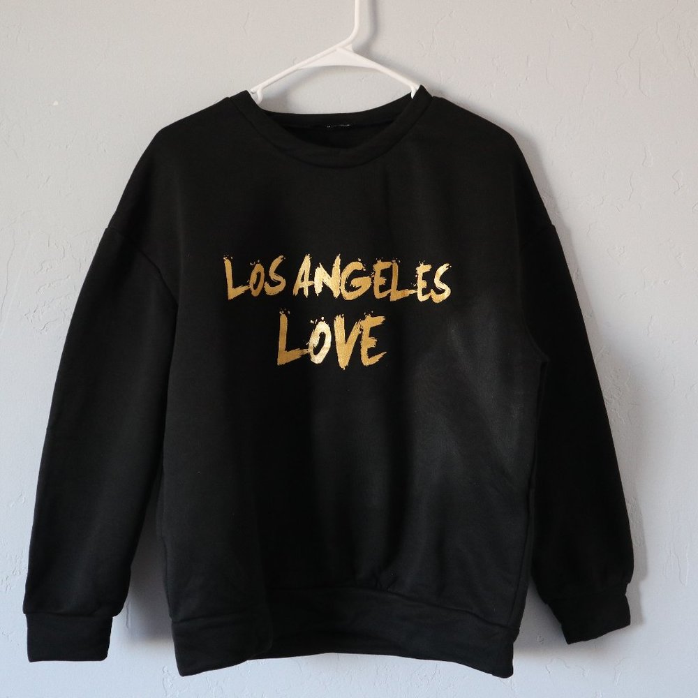 SHEIN Letter Graphic Drop Shoulder Sweatshirt size SM